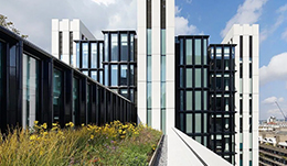 Side view photograph of office building