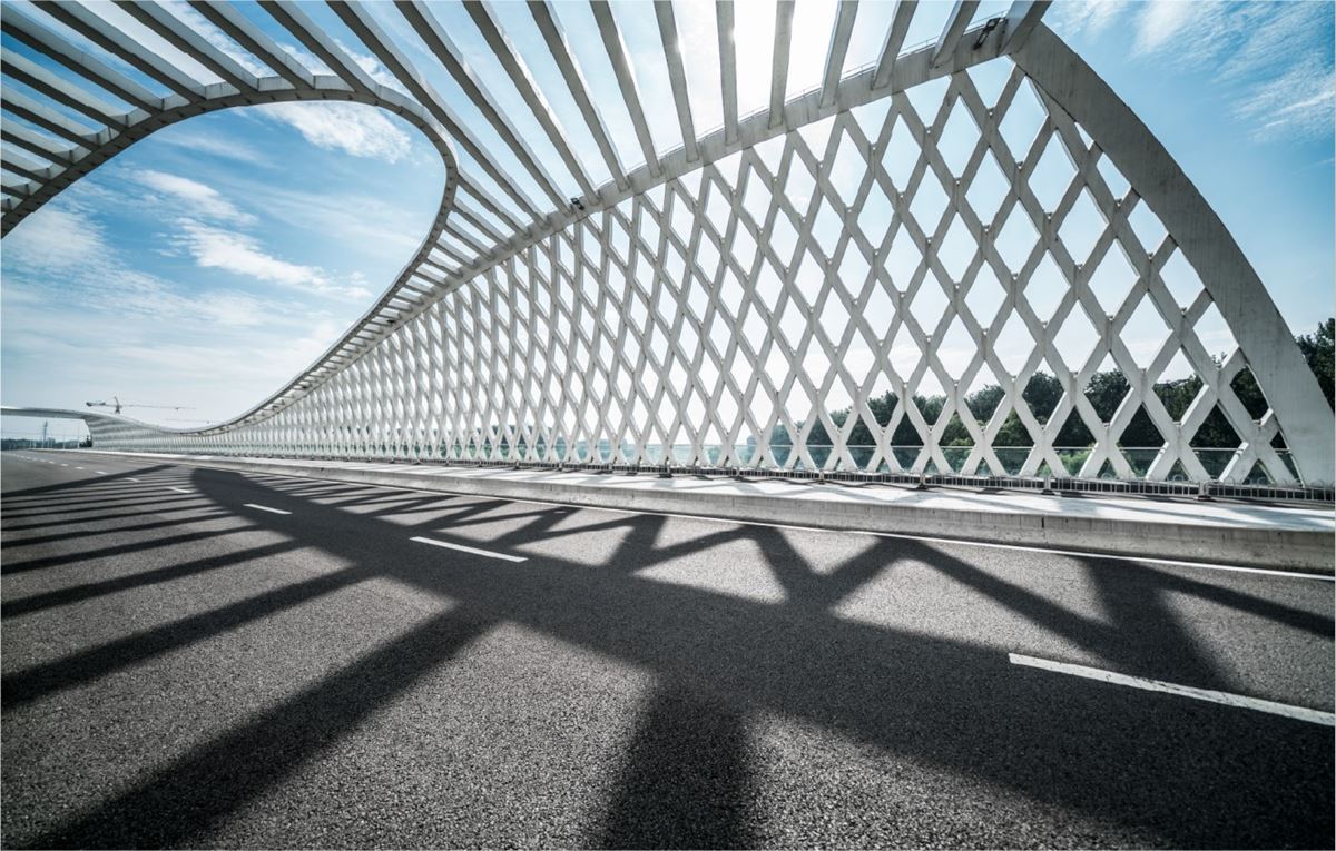 Modern architectural bridge