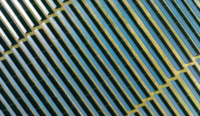 Aerial solar panels