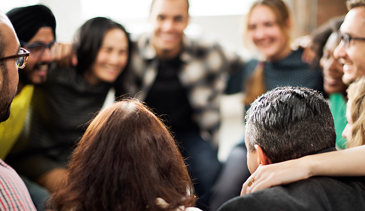 Group of people in a circle