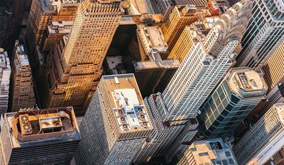 Aerial view of a modern city
