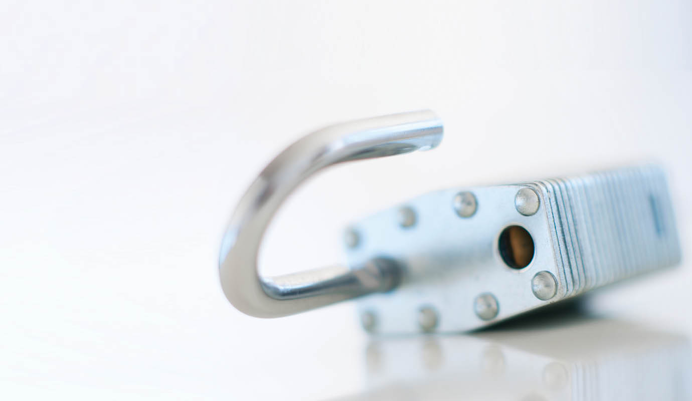 An open lock