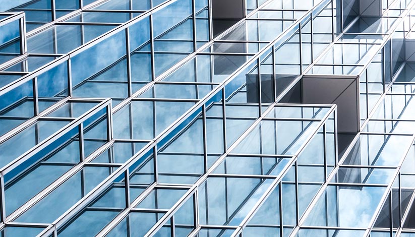 Glass building