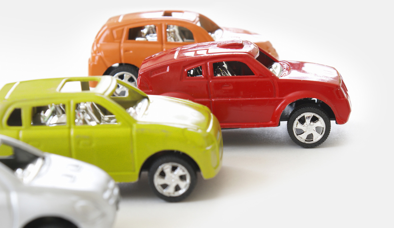 Colorful toy cars