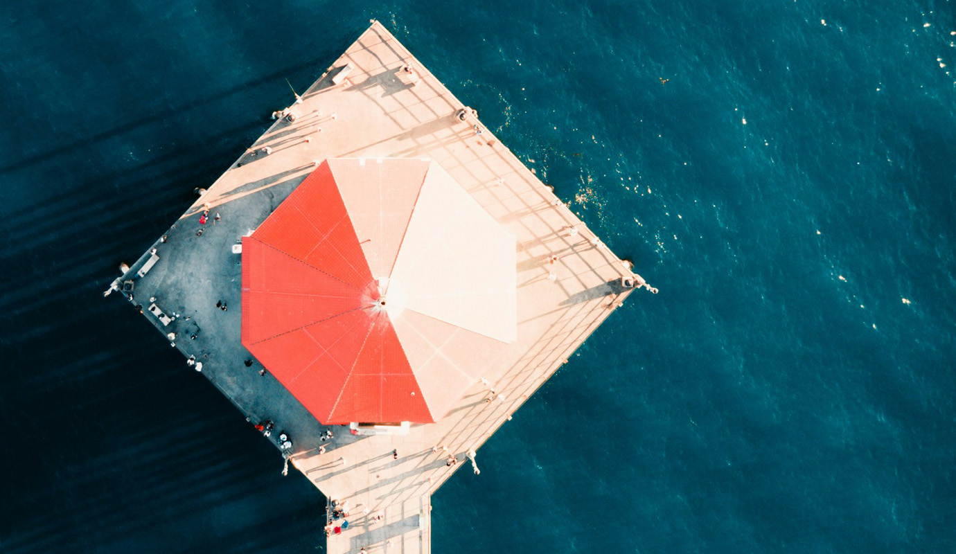 Huntington Beach Pier from above