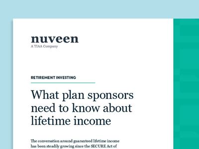 What plan sponsors need to know about lifetime income