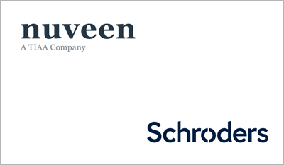Nuveen and Schroders company logos