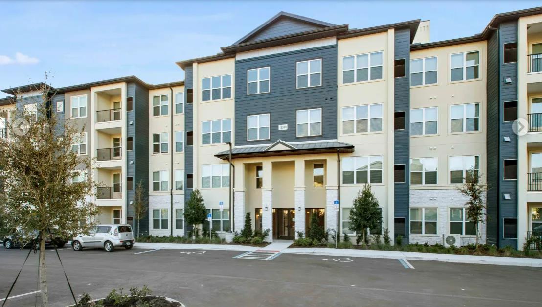 Front view of building