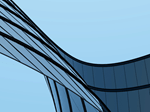 Curved glass skyscraper