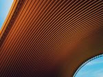 Curved metal roof