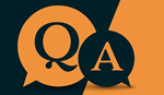 Banner with the letters QA on it.