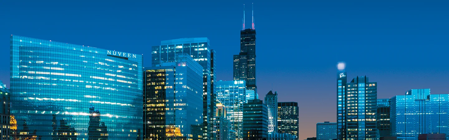 Night view of buildings