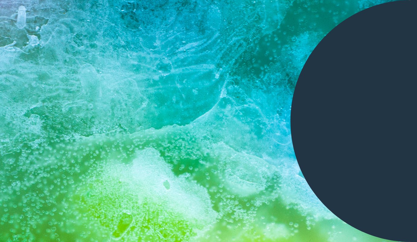 A semi-circle over a colorful background