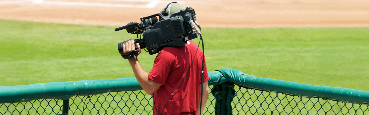 Cameraman on a field