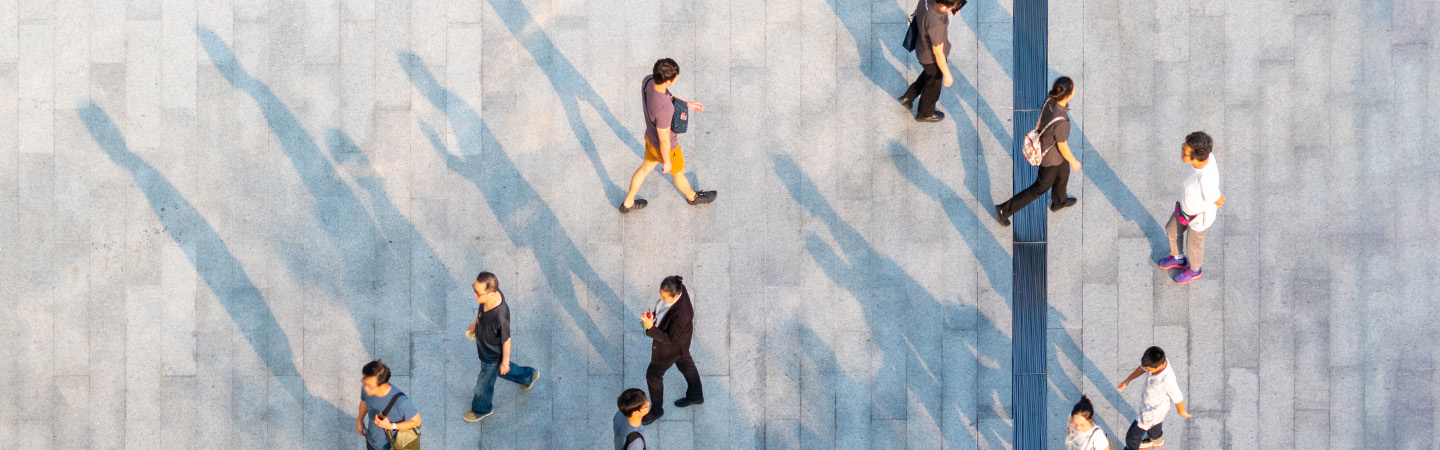 People walking on street