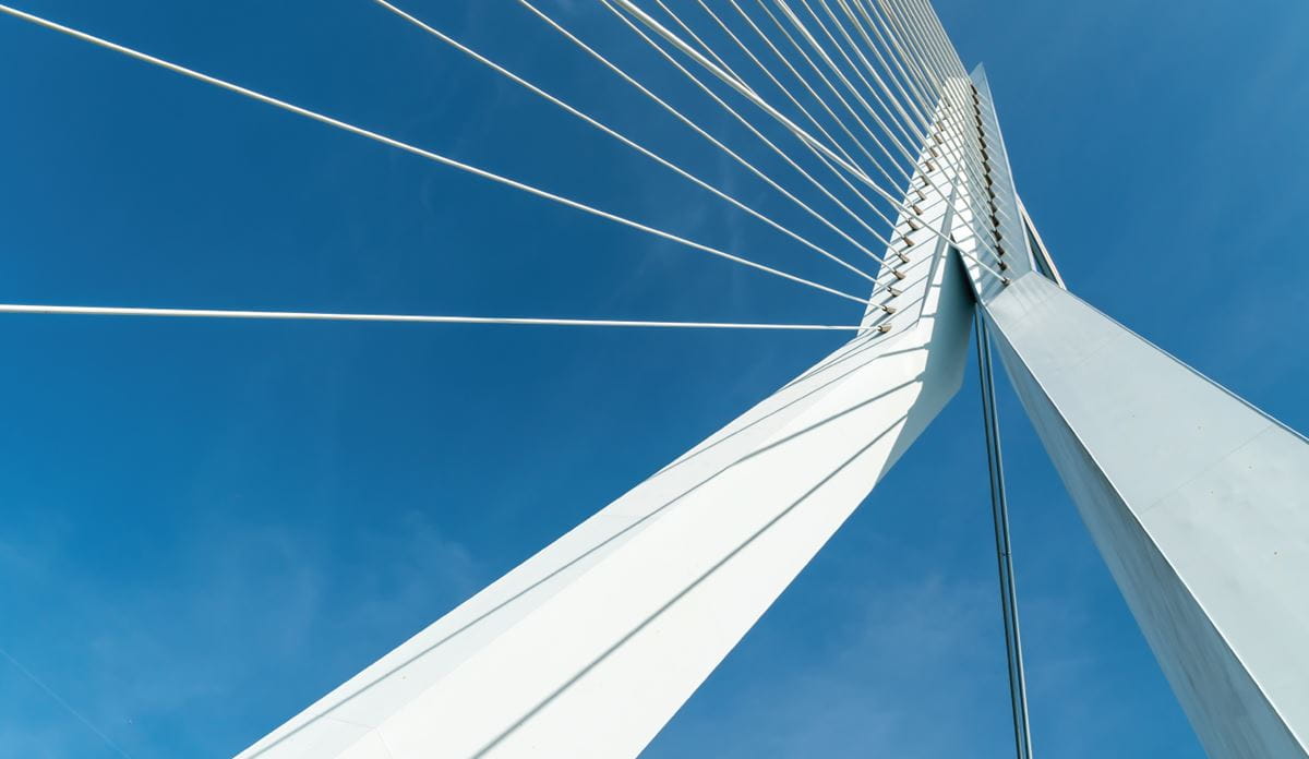 Sky view from under the bridge