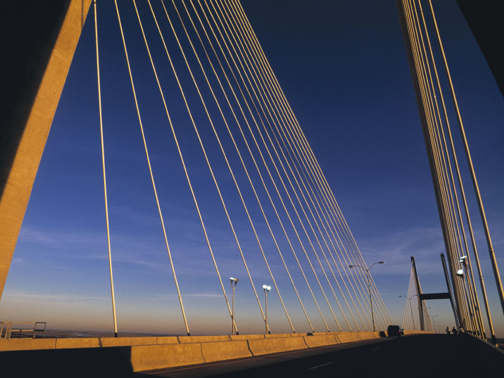 A modern architectural walkway