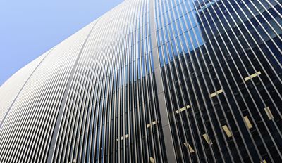 Upward view of a modern building
