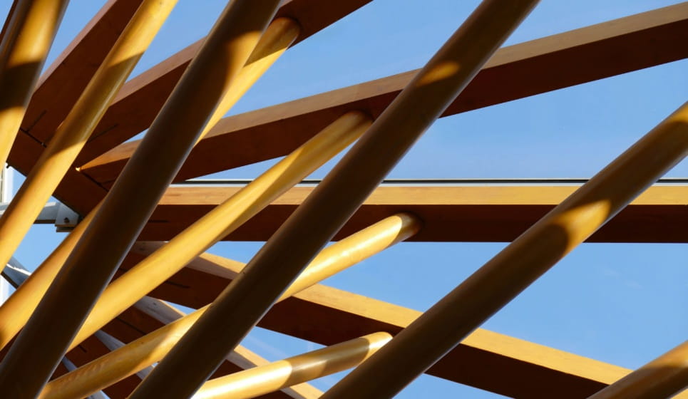 Wooden lattice architecture