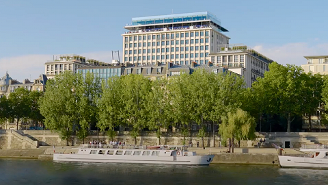 A building on the water in Paris