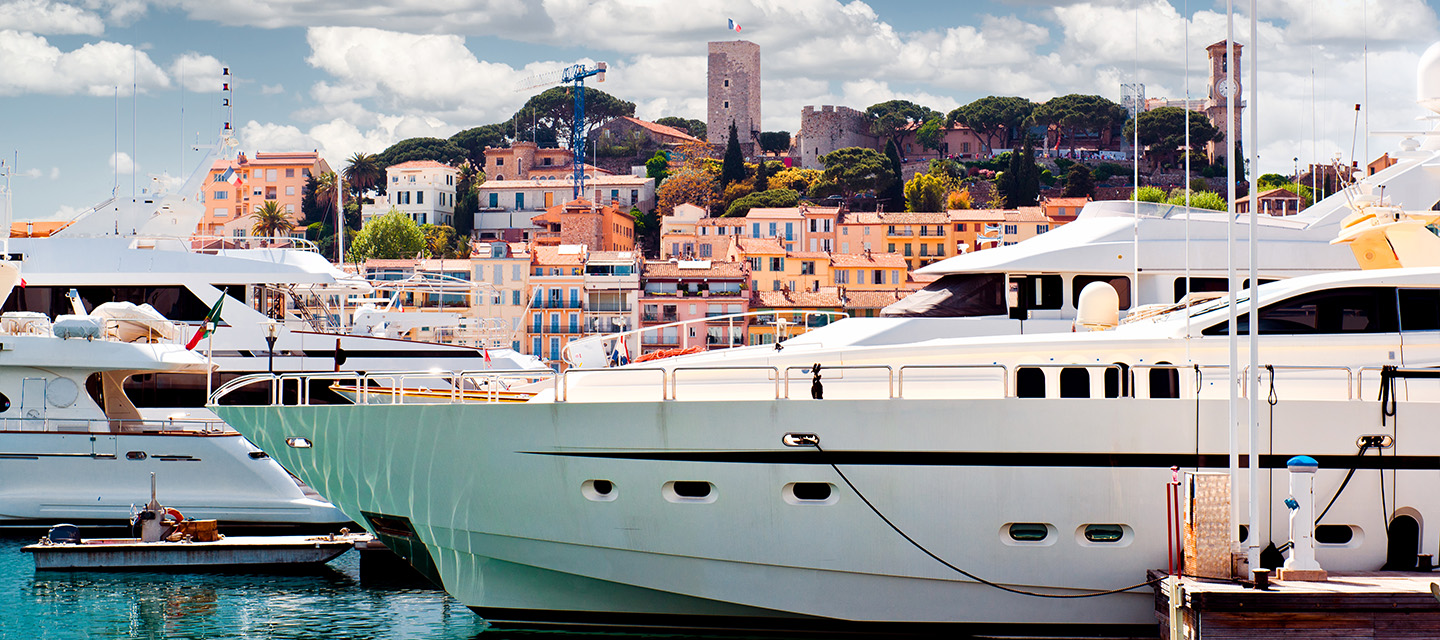 yacht in the water
