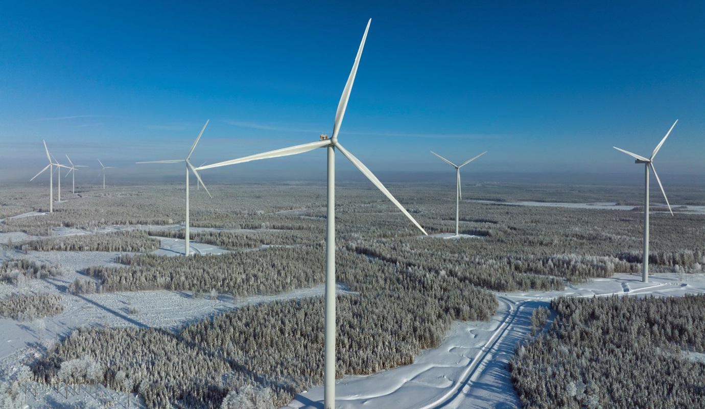 Ariel view of clean energy setup