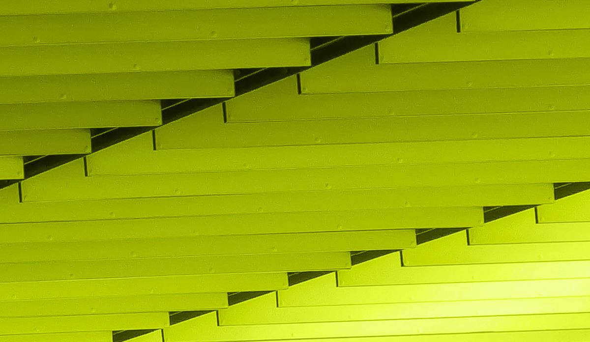 Green stadium seats