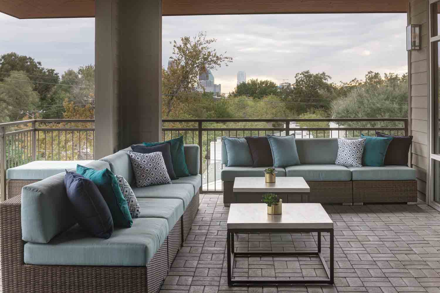 Larq outdoor sitting area