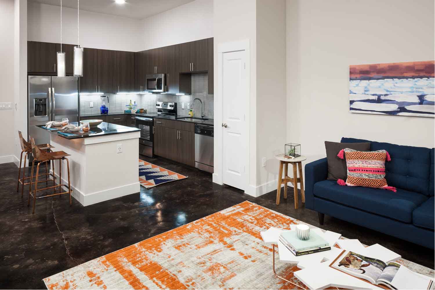 Larq living room and kitchen