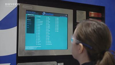 A woman looking at computer