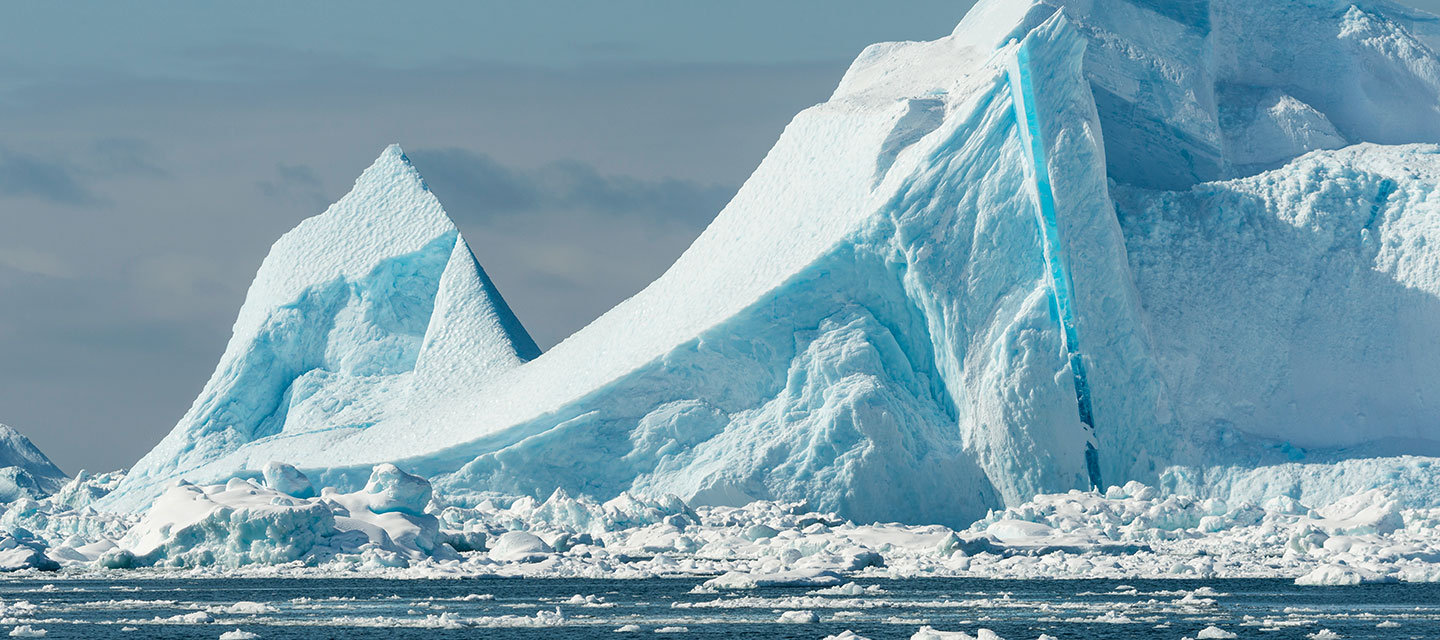 large melting glaciers 