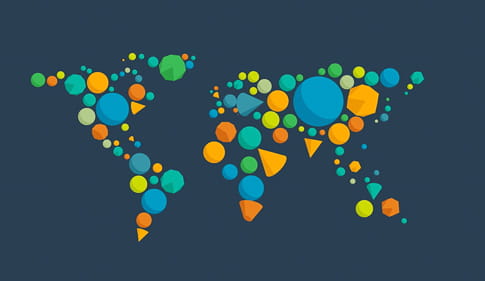 Thumbnail of world map featured in Nuveen's climate change video