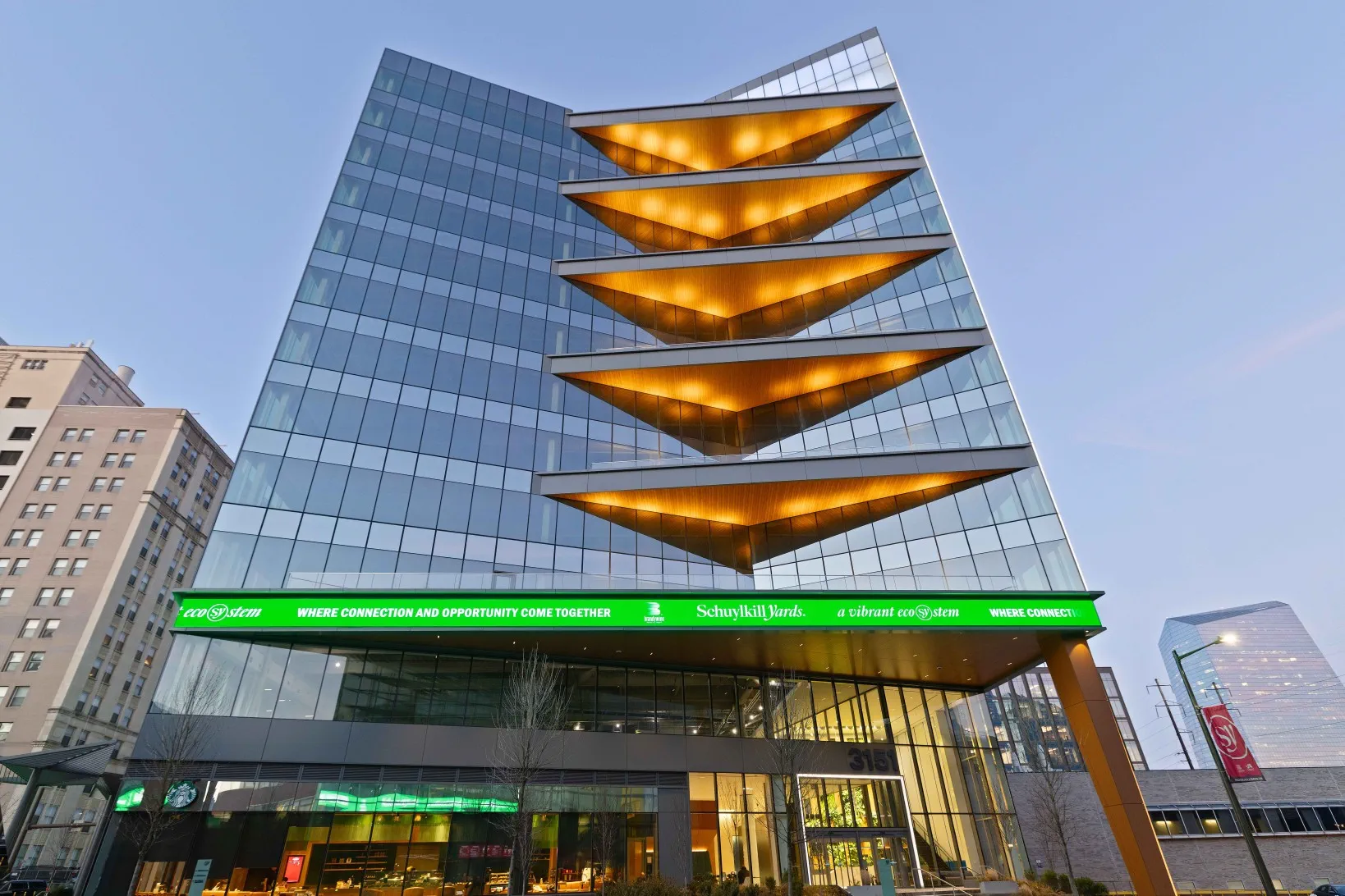 Modern glass tower