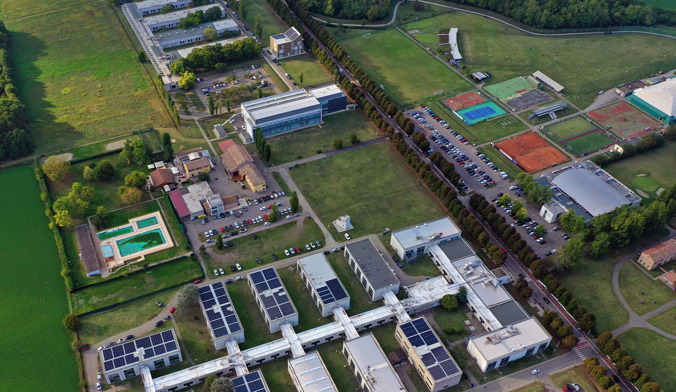 Top view of buildings