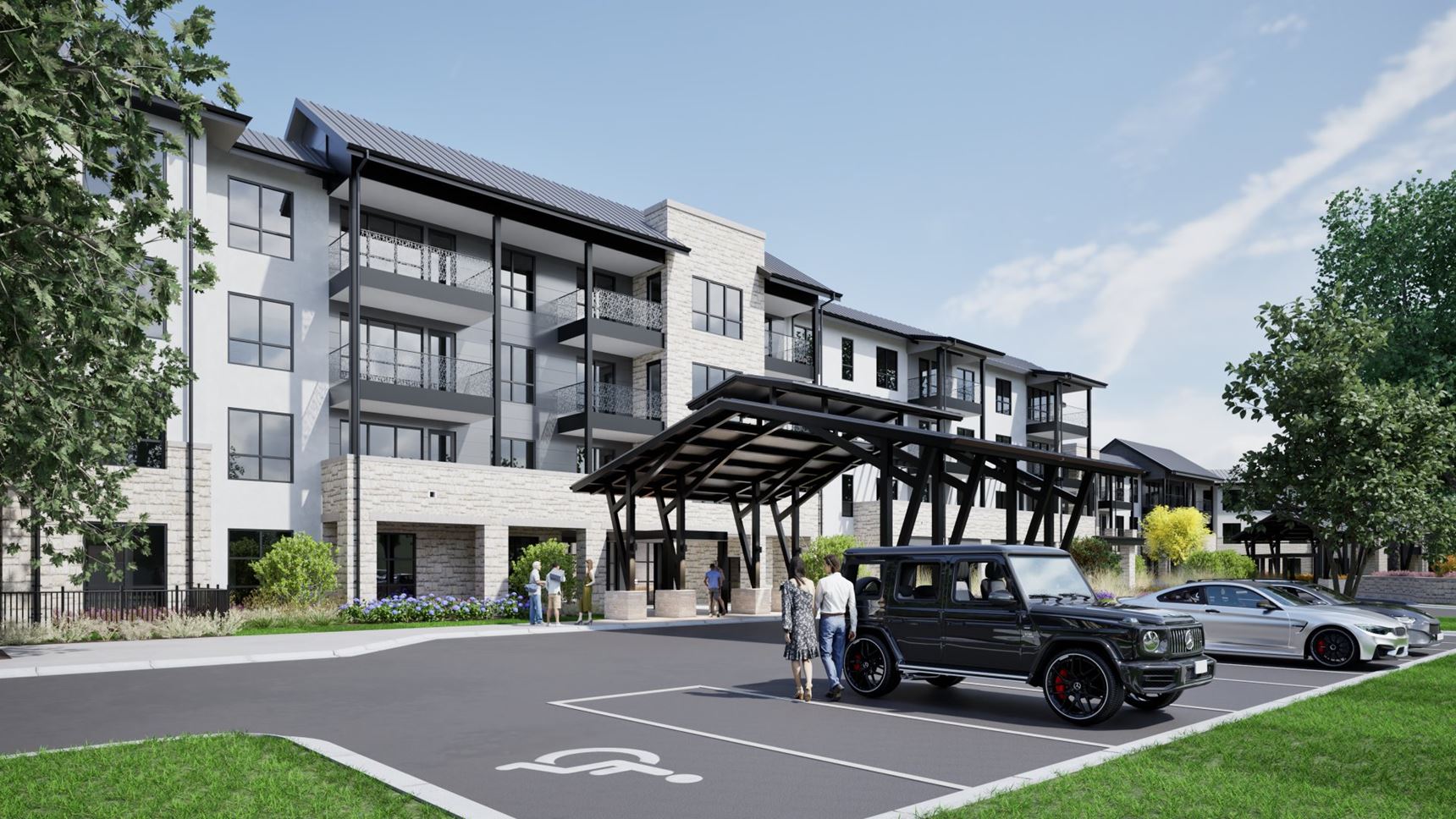 Modern apartment building