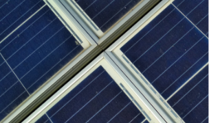 close up of solar panels