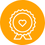 An icon of a award ribbon for heritage of excellence