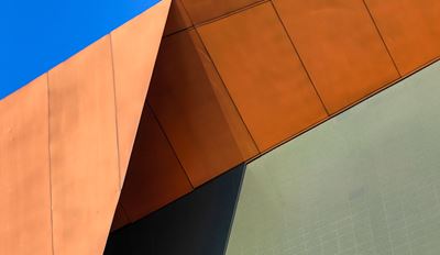 Orange blocks rooftop view