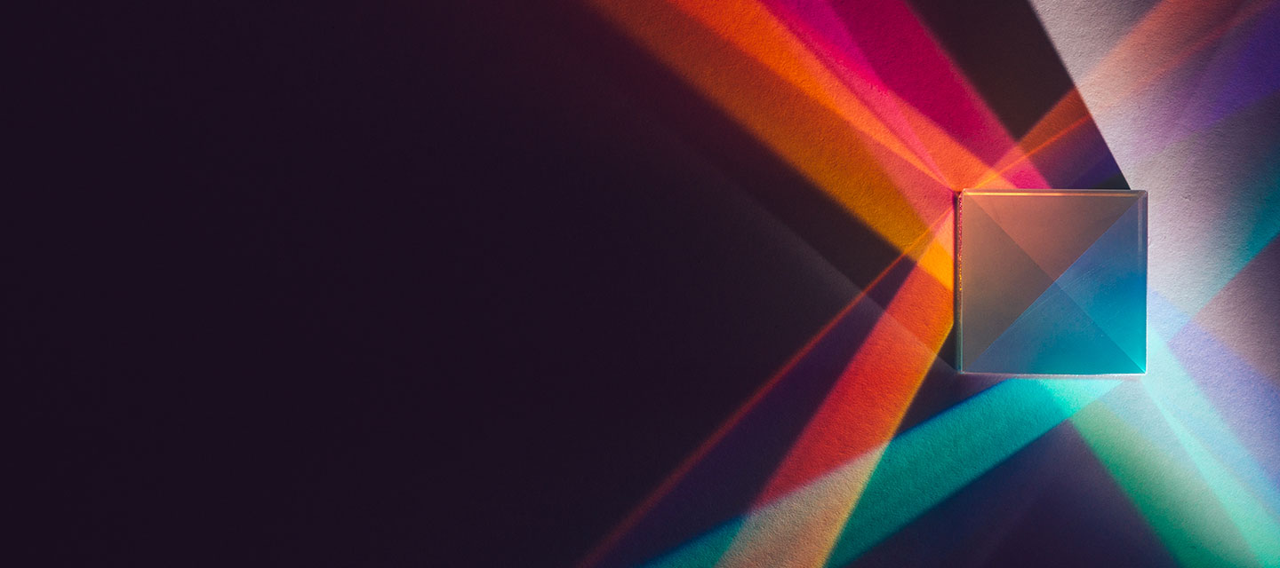 A cube prism refracts light